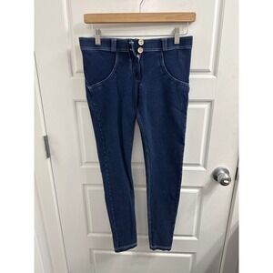 Freddy WR.UP Dark Wash Denim Effect Shaping Pants Low Rise Skinny Small 4458